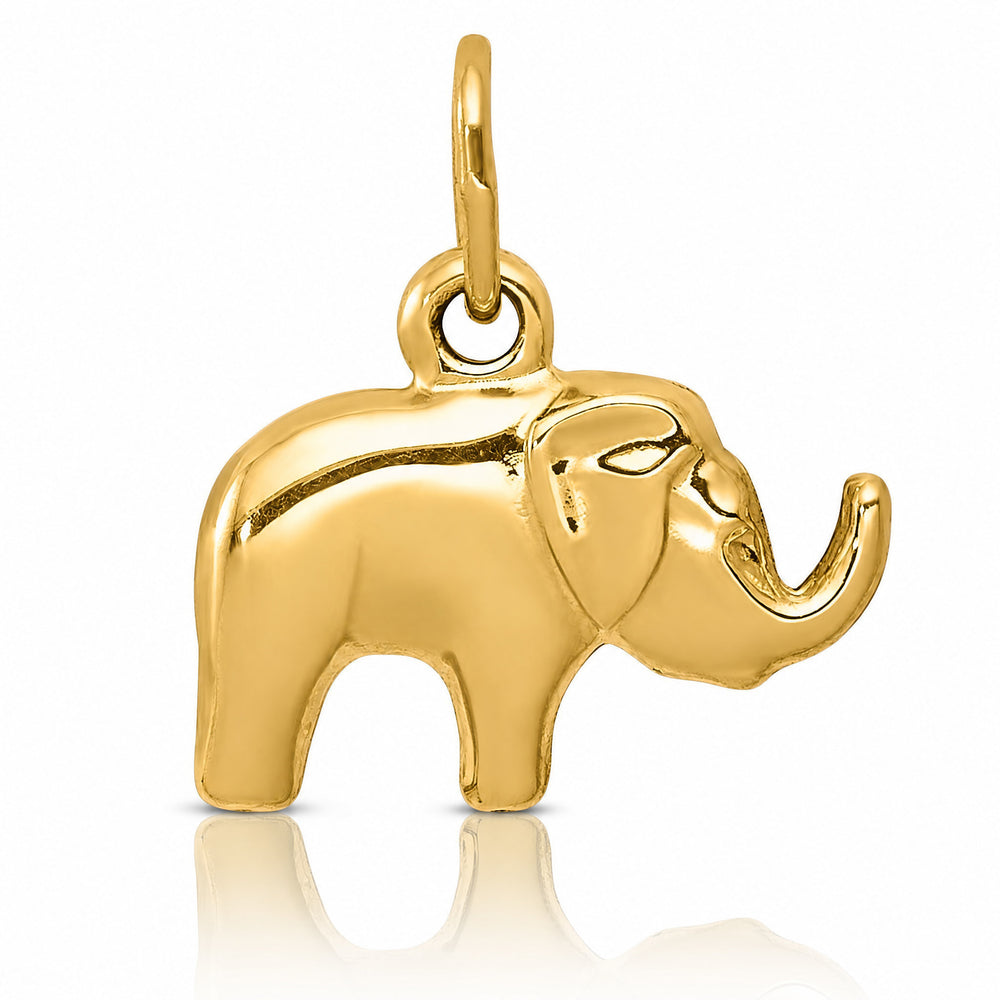 10K / 14K Yellow Gold Elephant Charm
