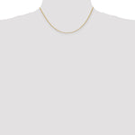 14K Yellow Gold 1.50mm D/C Rope with Lobster Clasp Chain Necklace 14"-36" - Product Photo