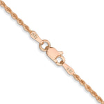 14K Rose Gold 1.50mm Diamond-Cut Rope with Lobster Clasp Chain Necklace 16"-30" - Product Photo