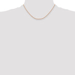 14K Rose Gold 1.50mm Diamond-Cut Rope with Lobster Clasp Chain Necklace 16"-30" - Product Photo