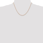 14K Rose Gold 1.50mm Diamond-Cut Rope with Lobster Clasp Chain Necklace 16"-30" - Product Photo