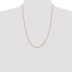 14K Rose Gold 1.50mm Diamond-Cut Rope with Lobster Clasp Chain Necklace 16"-30" - Product Photo