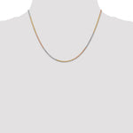 14K Tri-Color 1.5mm Diamond-Cut Rope Chain Necklace 16"-24" - Product Photo