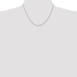 10K White Gold 1.5mm Diamond-cut Rope Chain Necklace 18"-30" - Product Photo