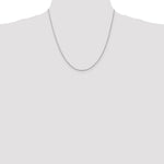 10K White Gold 1.5mm Diamond-cut Rope Chain Necklace 18"-30" - Product Photo