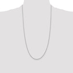 10K White Gold 1.5mm Diamond-cut Rope Chain Necklace 18"-30" - Product Photo