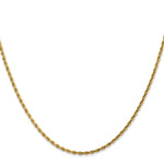14K Yellow Gold 1.75mm D/C Rope with Lobster Clasp Chain Necklace 14"-30" - Product Photo