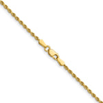 14K Yellow Gold 1.75mm D/C Rope with Lobster Clasp Chain Necklace 14"-30" - Product Photo