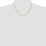 14K Yellow Gold 1.75mm D/C Rope with Lobster Clasp Chain Necklace 14"-30" - Product Photo