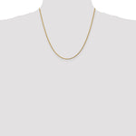 14K Yellow Gold 1.75mm D/C Rope with Lobster Clasp Chain Necklace 14"-30" - Product Photo