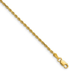 14K Yellow Gold 1.75mm D/C Rope with Lobster Clasp Chain Necklace 14"-30" - Product Photo