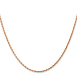 14K Rose Gold 1.75mm Diamond-Cut Rope with Lobster Clasp Chain Necklace 16"-24" - Product Photo