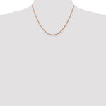 14K Rose Gold 1.75mm Diamond-Cut Rope with Lobster Clasp Chain Necklace 16"-24" - Product Photo