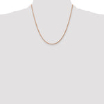 14K Rose Gold 1.75mm Diamond-Cut Rope with Lobster Clasp Chain Necklace 16"-24" - Product Photo