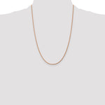 14K Rose Gold 1.75mm Diamond-Cut Rope with Lobster Clasp Chain Necklace 16"-24" - Product Photo