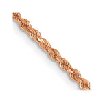 14K Rose Gold 1.75mm Diamond-Cut Rope with Lobster Clasp Chain Necklace 16"-24" - Product Photo