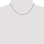 14K Tri-Color 1.75mm Diamond-Cut Rope Chain Necklace 16"-20" - Product Photo