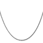 10K White Gold 1.75mm Diamond-cut Rope Chain Necklace 16"-30" - Product Photo