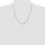 10K White Gold 1.75mm Diamond-cut Rope Chain Necklace 16"-30" - Product Photo
