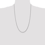 10K White Gold 1.75mm Diamond-cut Rope Chain Necklace 16"-30" - Product Photo