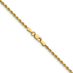 14K Yellow Gold 2mm Diamond-Cut Rope with Lobster Clasp Chain Necklace 16"-36" - Product Photo