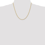 14K Yellow Gold 2mm Diamond-Cut Rope with Lobster Clasp Chain Necklace 16"-36" - Product Photo