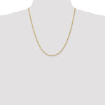 14K Yellow Gold 2mm Diamond-Cut Rope with Lobster Clasp Chain Necklace 16"-36" - Product Photo