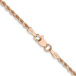 14K Rose Gold 2mm Diamond-Cut Rope with Lobster Clasp Chain Necklace 20"-24" - Product Photo