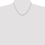 14K White Gold 2mm Diamond-Cut Rope Chain Anklet Necklace 14"-24" - Product Photo