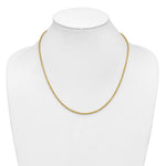 14K Yellow Gold 2.25mm D/C Rope with Lobster Clasp Chain Necklace 16"-30" - Product Photo