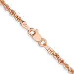 14K Rose Gold 2.25mm Diamond-Cut Rope with Lobster Clasp Chain Necklace 18"-24" - Product Photo
