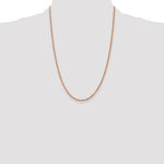 14K Rose Gold 2.25mm Diamond-Cut Rope with Lobster Clasp Chain Necklace 18"-24" - Product Photo
