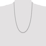 10K White Gold 2.25mm Diamond-cut Rope Chain Necklace 16"-26" - Product Photo