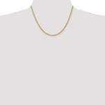14K Yellow Gold 2.75mm D/C Rope with Lobster Clasp Chain Necklace 18"-30" - Product Photo