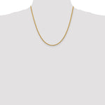 14K Yellow Gold 2.75mm D/C Rope with Lobster Clasp Chain Necklace 18"-30" - Product Photo