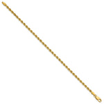 14K Yellow Gold 2.75mm Diamond-Cut Rope with Lobster Clasp Chain Bracelet 7"-9" - Product Photo