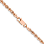 14K Rose Gold 2.75mm Diamond-cut Rope with Lobster Clasp Chain Necklace 20"-30" - Product Photo