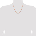 14K Rose Gold 2.75mm Diamond-cut Rope with Lobster Clasp Chain Necklace 20"-30" - Product Photo