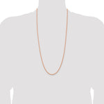 14K Rose Gold 2.75mm Diamond-cut Rope with Lobster Clasp Chain Necklace 20"-30" - Product Photo