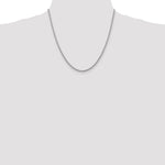 14K White Gold 2.75mm Diamond-Cut Rope with Lobster Clasp Chain Necklace 16"-26" - Product Photo