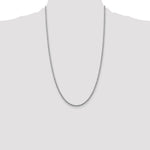 10K White Gold 2.75mm Diamond-cut Rope Chain Necklace 18"-26" - Product Photo
