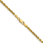 14K Yellow Gold 3mm Diamond-Cut Rope with Lobster Clasp Chain Necklace 16"-30" - Product Photo