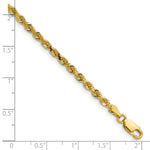 14K Yellow Gold 3mm Diamond-Cut Rope with Lobster Clasp Chain Necklace 16"-30" - Product Photo
