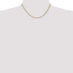 14K Yellow Gold 3mm Diamond-Cut Rope with Lobster Clasp Chain Necklace 16"-30" - Product Photo