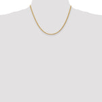 14K Yellow Gold 3mm Diamond-Cut Rope with Lobster Clasp Chain Necklace 16"-30" - Product Photo