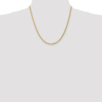 14K Yellow Gold 3mm Diamond-Cut Rope with Lobster Clasp Chain Necklace 16"-30" - Product Photo