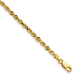 14K Yellow Gold 3mm Diamond-Cut Rope with Lobster Clasp Chain Necklace 16"-30" - Product Photo