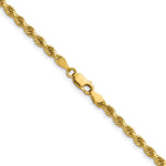14K Yellow Gold 3.25mm D/C Rope with Lobster Clasp Chain Necklace 16"-30" - Product Photo
