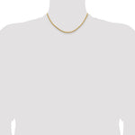 14K Yellow Gold 3.25mm D/C Rope with Lobster Clasp Chain Necklace 16"-30" - Product Photo