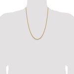 14K Yellow Gold 3.25mm D/C Rope with Lobster Clasp Chain Necklace 16"-30" - Product Photo